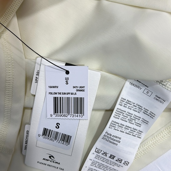 Rip Curl Follow The Sun UPF 50 Long Sleeve Rashguard, SMALL - Picture 6 of 9